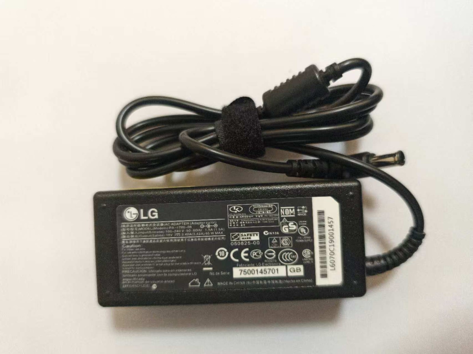 Genuine LG 19V 65W AC Adapter For 29BN650-B 29WP500 29WP60G 29UM67 29" Monitor