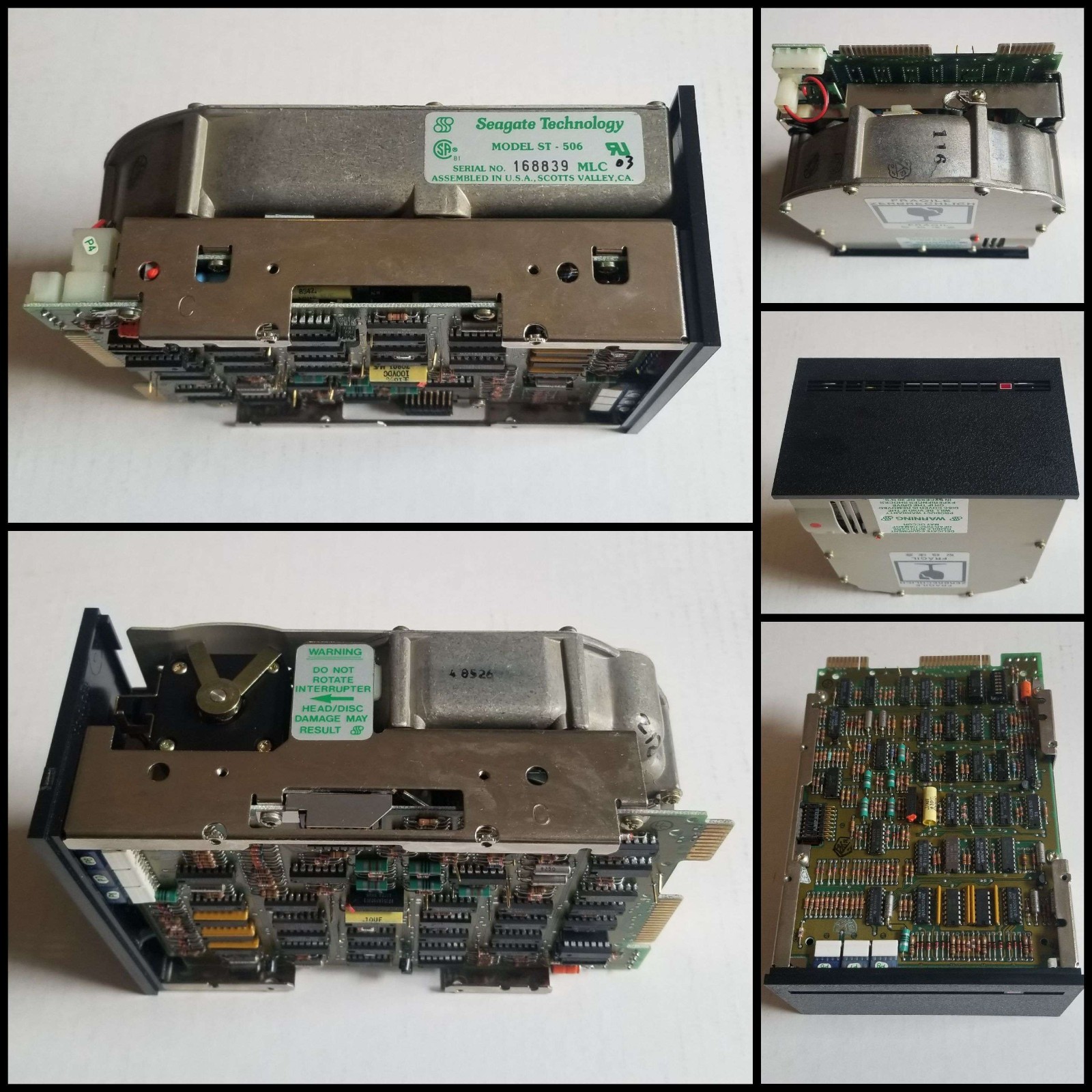Seagate ST-506 5mb Hard Drive With IBM Front Plate Circa 1982 Vintage