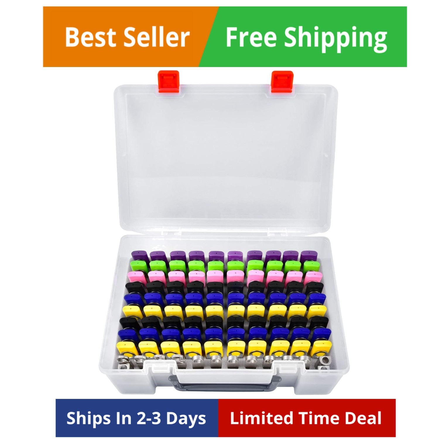 Flash Drive Case USB Memory Stick SD Card Storage Organizer- Holds 104pcs Thu...