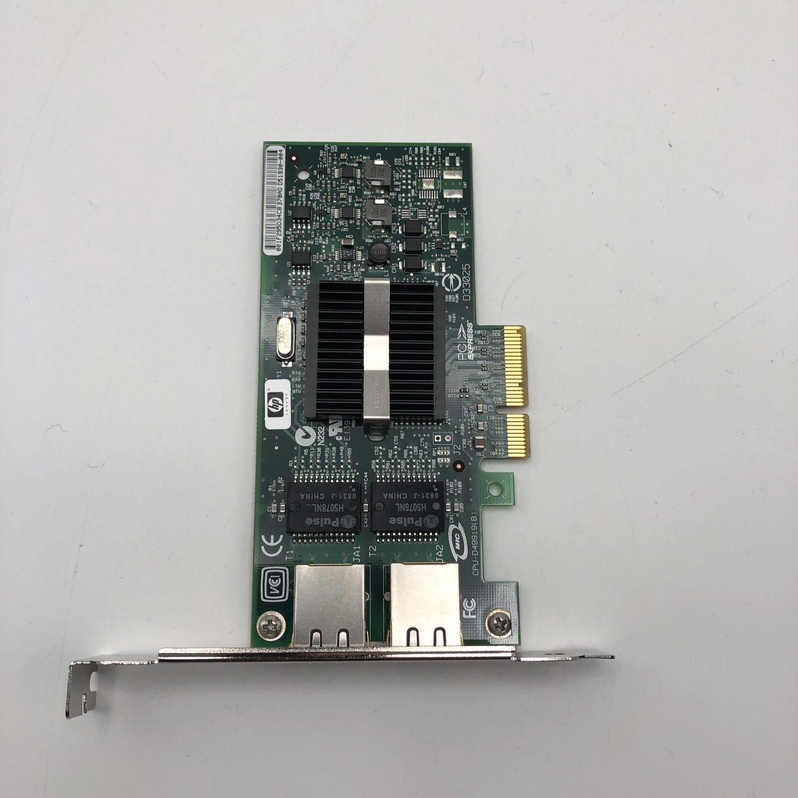 HP NC360T 412646-001 412651-001 PCI-E Dual Port Ethernet Adapter Half Height