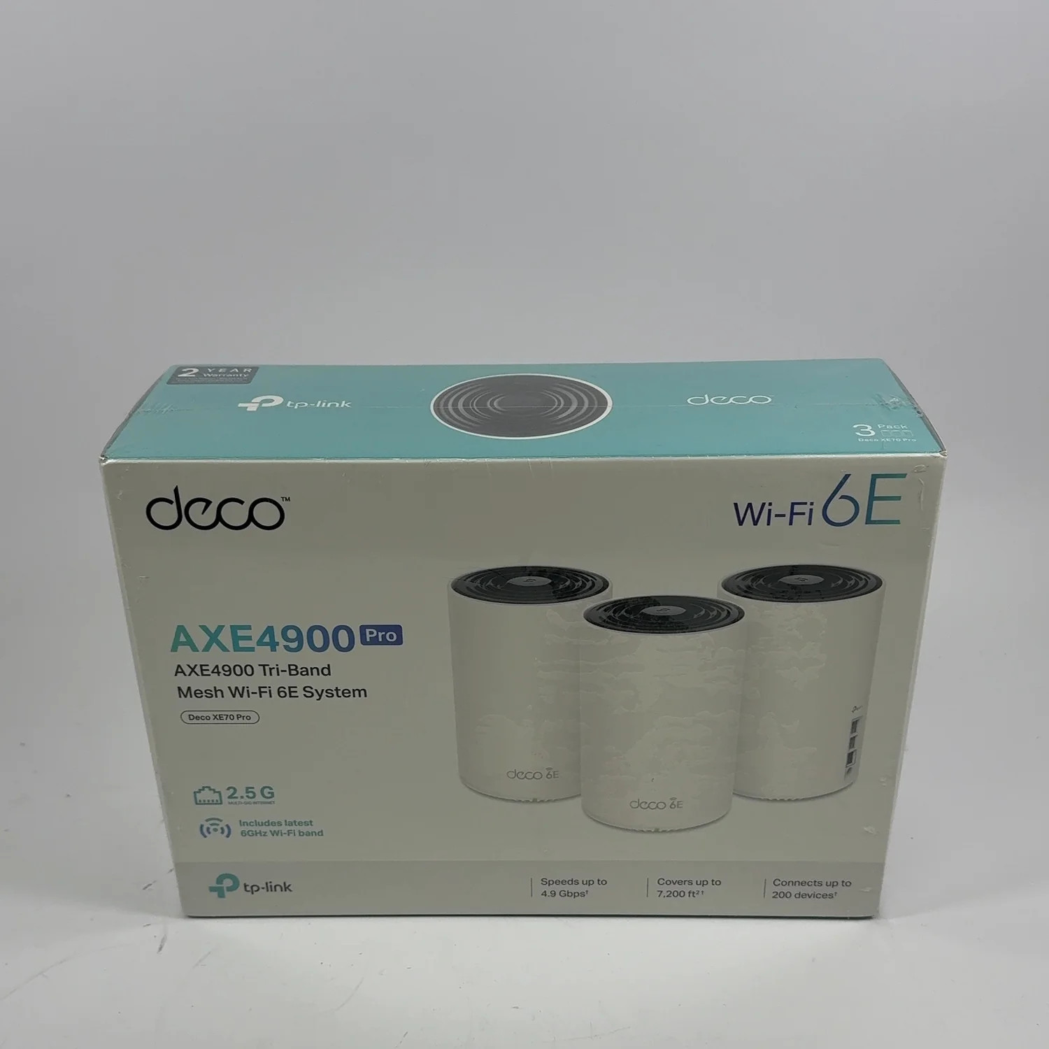 New TP-Link  DECO XE70 Pro Tri Band WiFi 6E  AXE4900 Mesh WiFi Router
