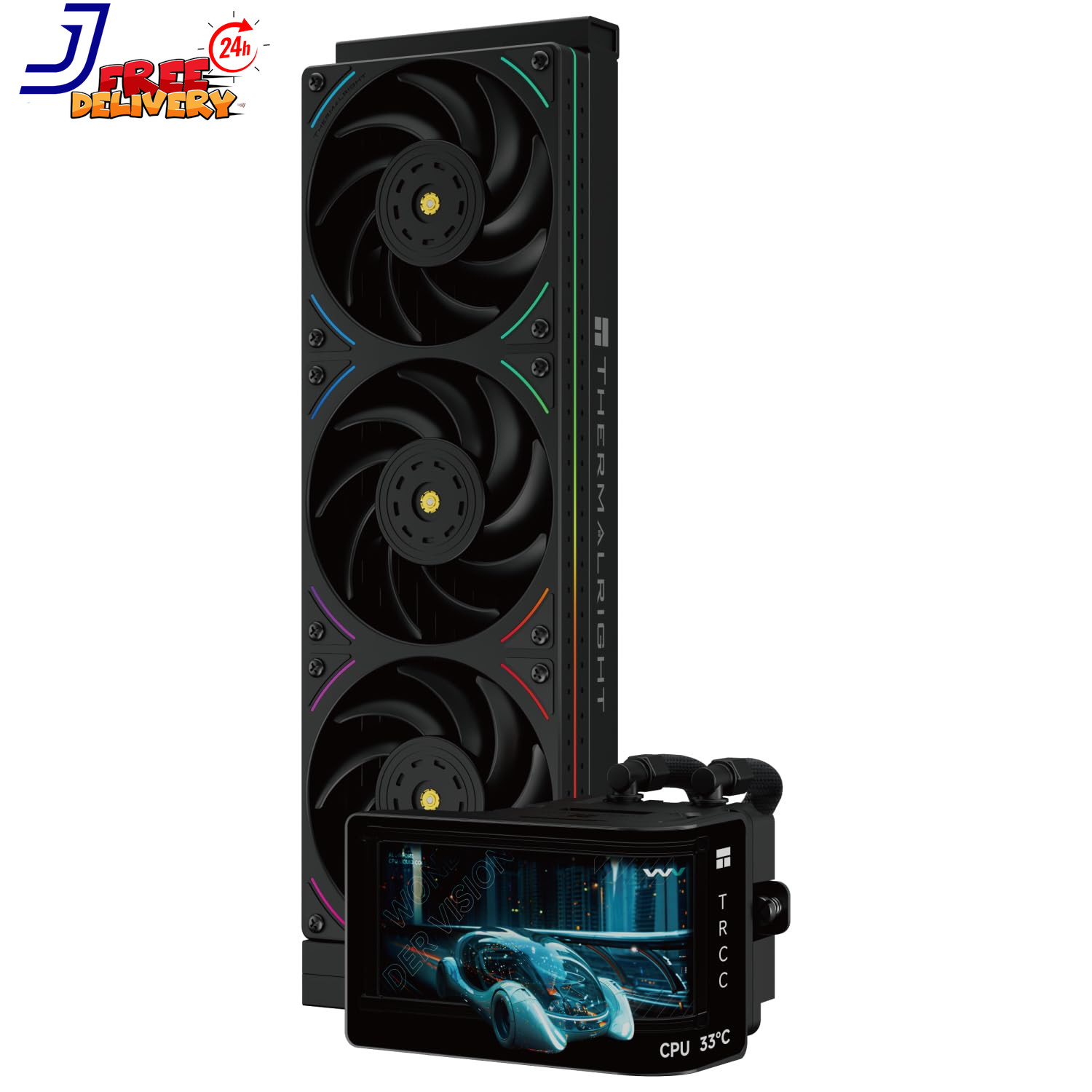 Thermalright Wonder Vision 360 UB ARGB Black CPU AIO Cooler 360Mm Radiator 2K 60