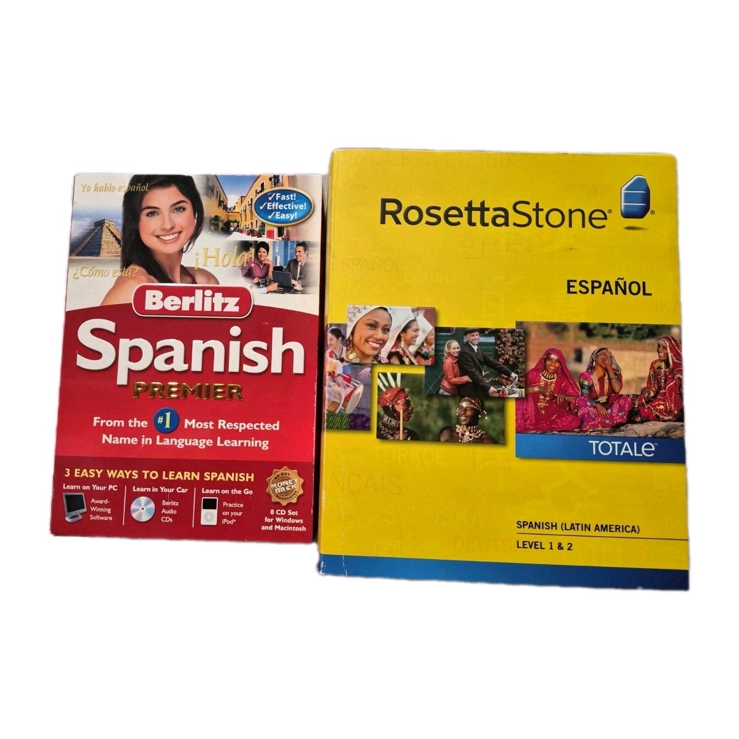 Learn Spanish with Rosetta Stone AND Berlitz Learning System  
