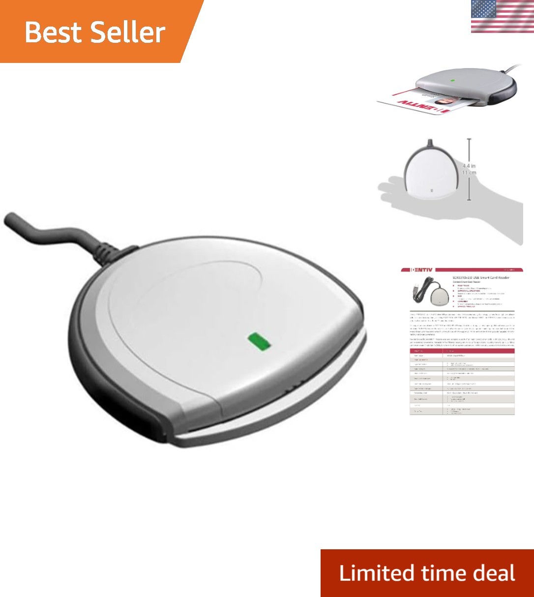 Compact USB Smart Card Reader - Fast, Reliable, and Universally Compatible
