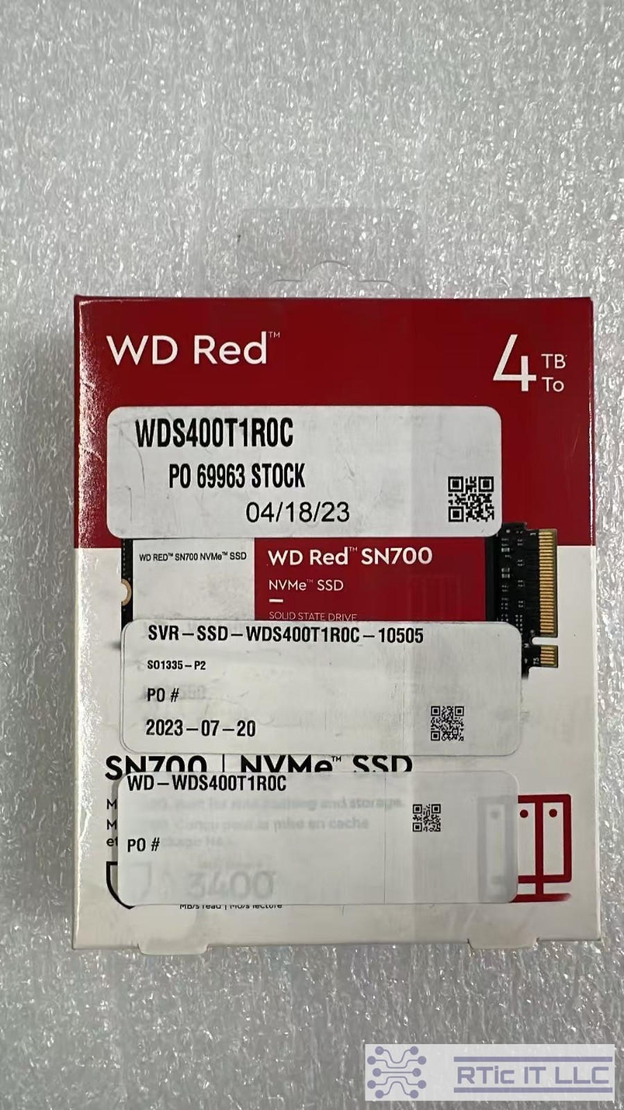 F/S WD Red SN700 4TB NVMe SSD M.2 2280 PCIe Gen3x4 NAS Drive WDS400T1R0C