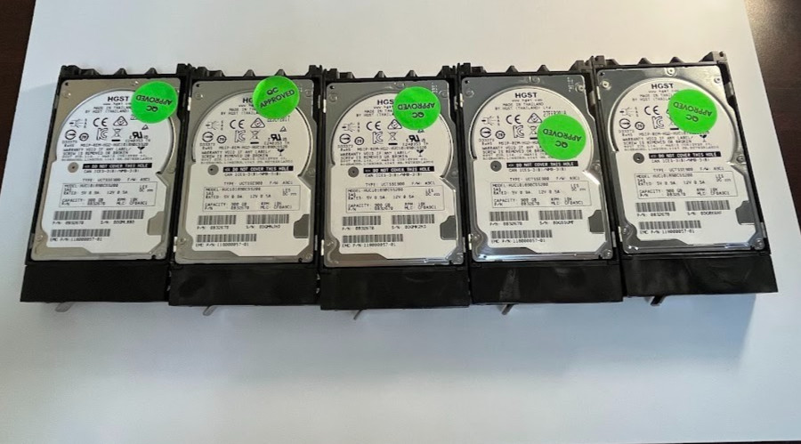 Lot of 5 EMC Isilon HGST 900GB 10K SAS 2.5" HDD HUC109090CSS600