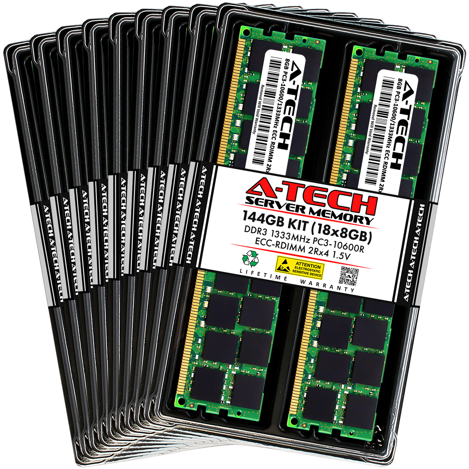 144GB 18x 8GB PC3-10600R RDIMM Supermicro X8DTU-6F+-LR X8DTU-6TF+-LR Memory RAM