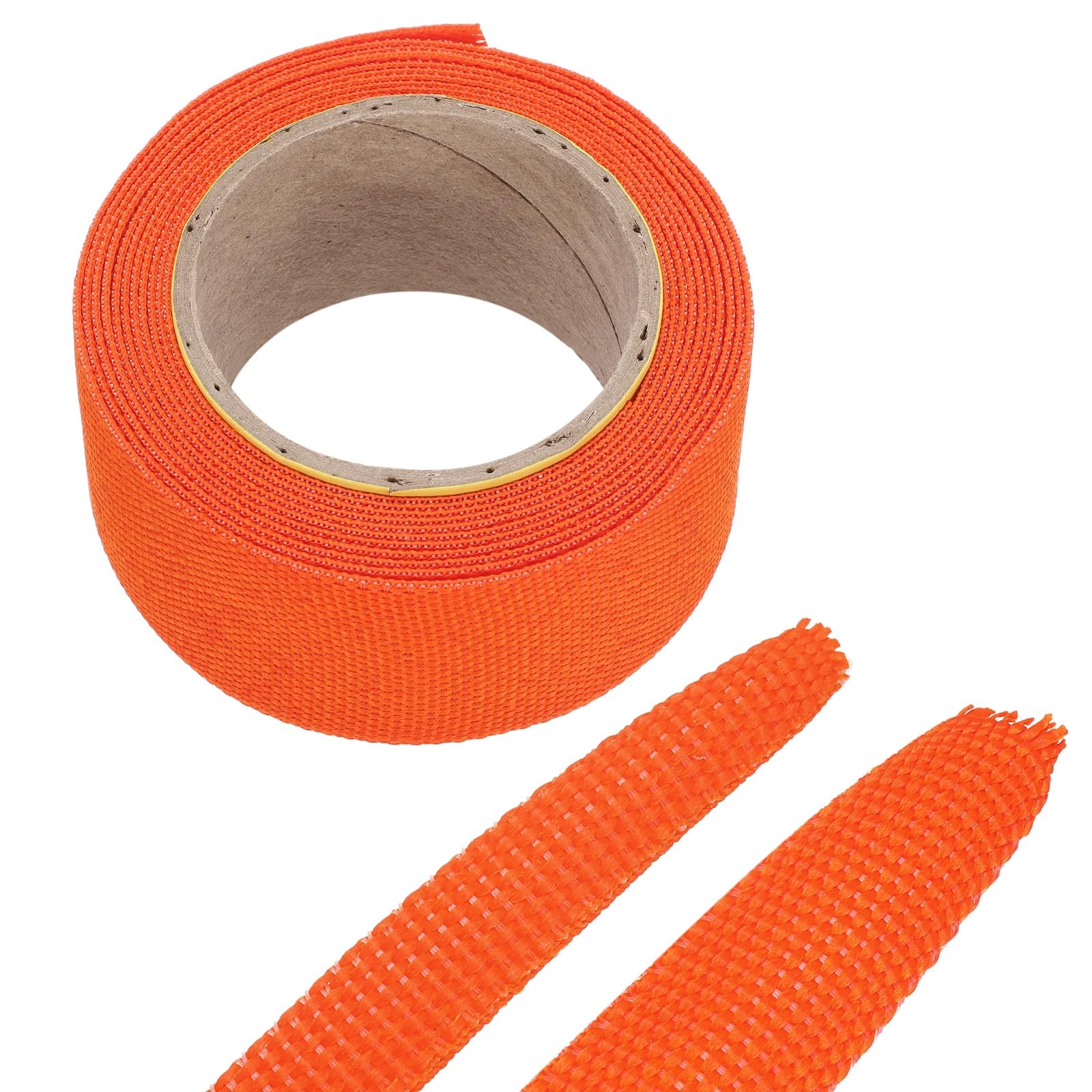MECCANIXITY Braided Cable Sleeves Size 1 inch x 10ft Color Orange