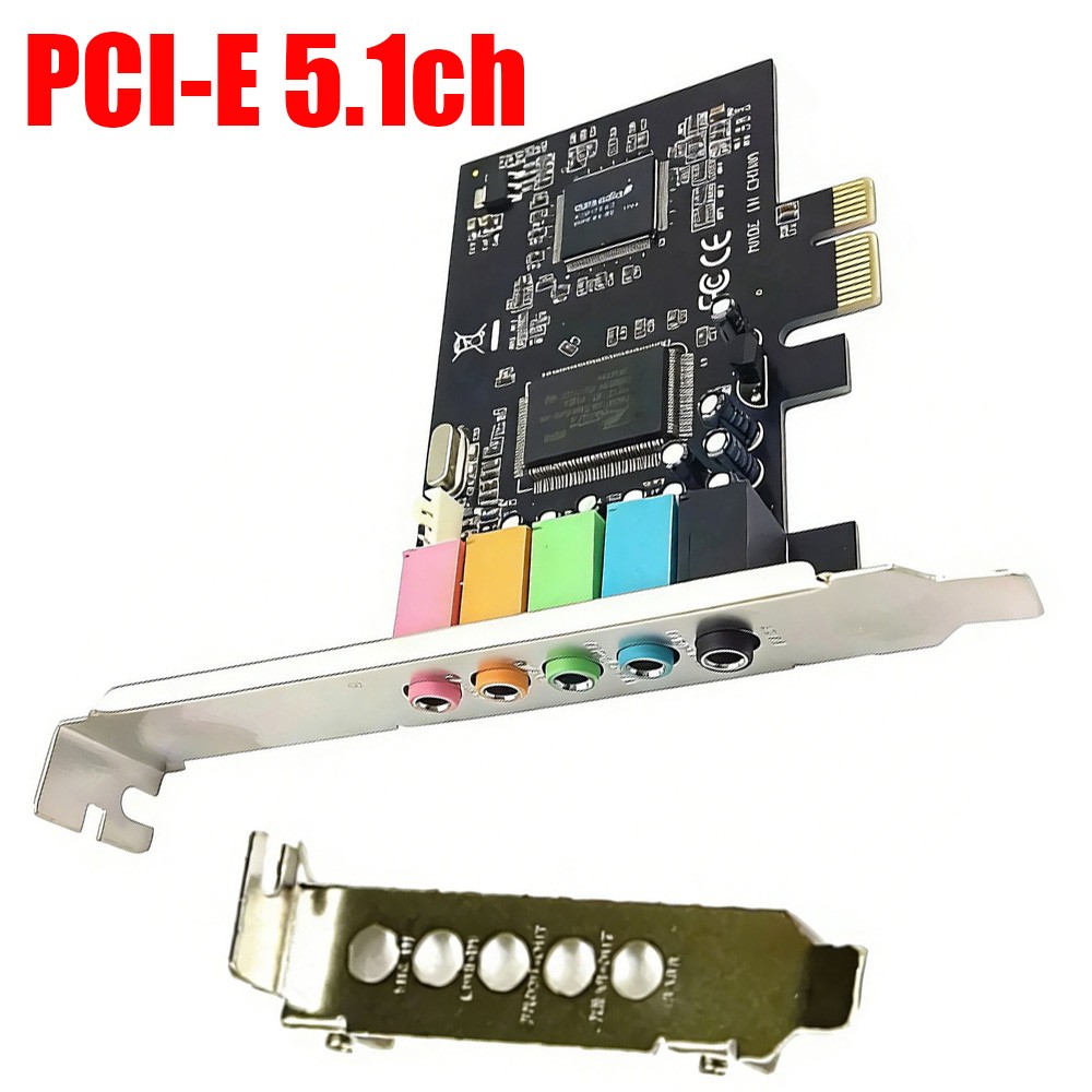 PCI-E Express 5.1ch CMI8738 Audio Sound Card w/Low Profile Bracket US Stock#