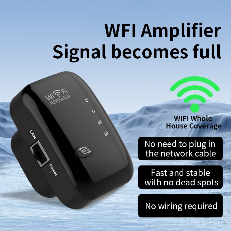 WiFi Range Extender Internet Booster Wireless Signal Repeater Amplifier