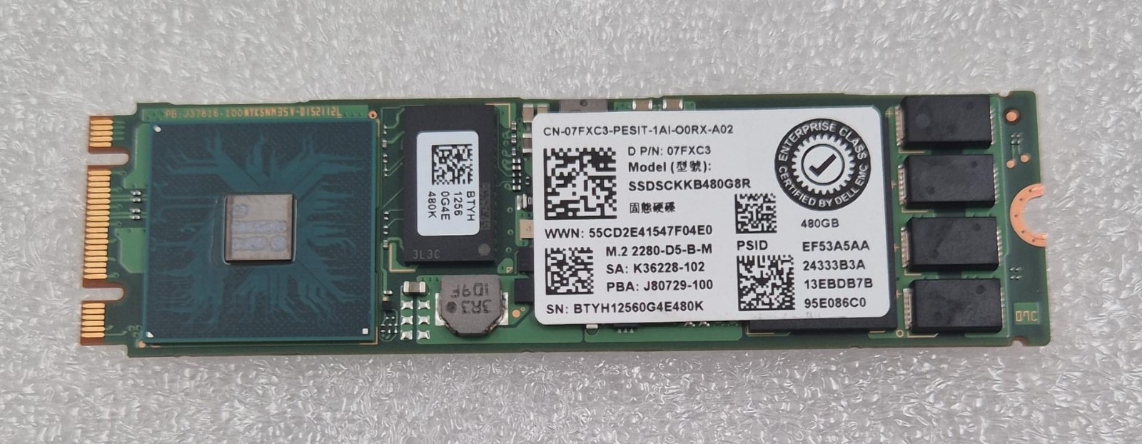 Dell EMC SSDSCKKB480G8R SATA SSD 480GB M.2 2280 07FXC3 for BOSS Card