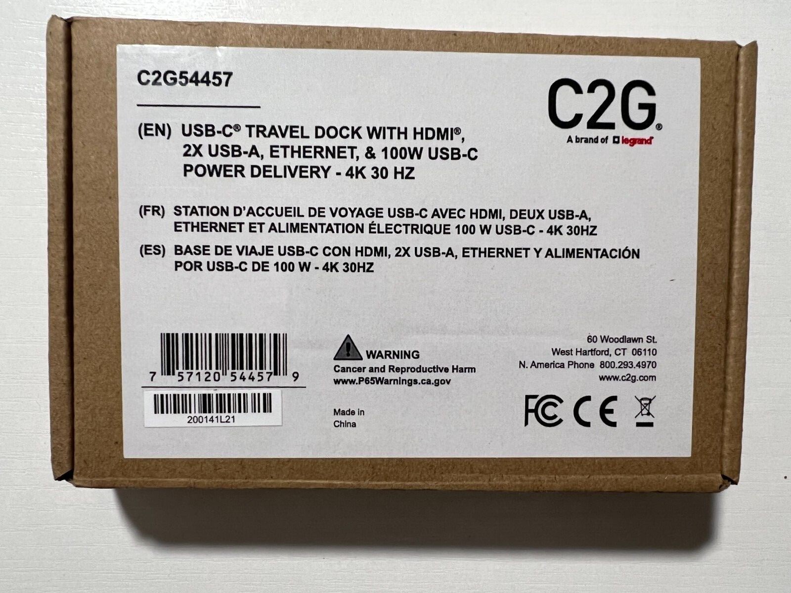 C2G USB-C Travel Dock with HDMI - C2G54457 - NEW