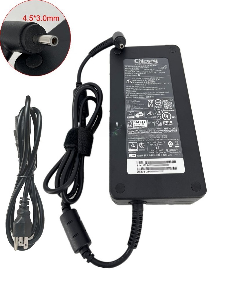 ForChicony 20V14A 280W AC Adapter Charger For Gigabyte Aorus Master 16 4.5*3.0mm