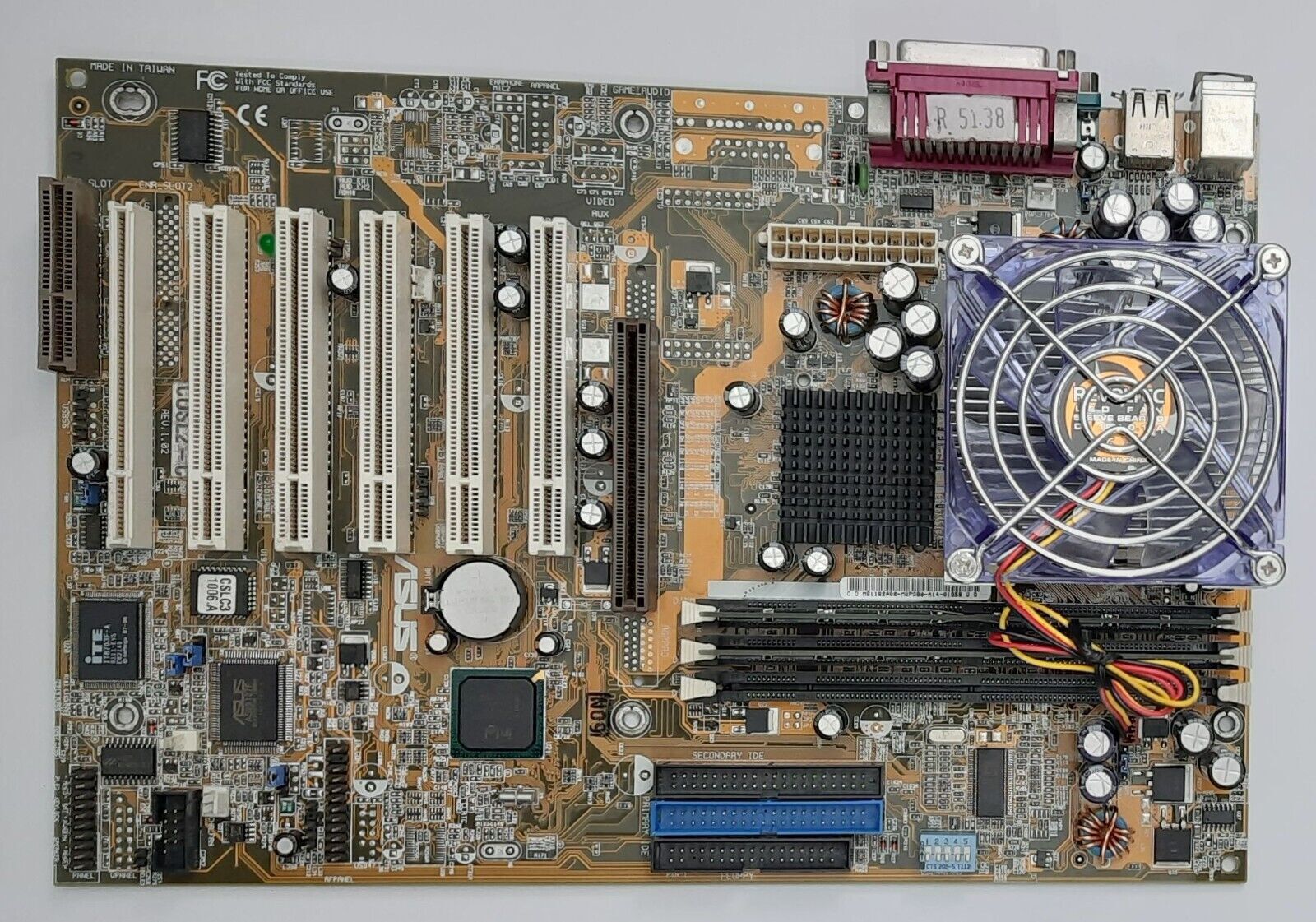 ASUS CUSL2-C Socket 370 AGP Retro Motherboard + Pentium III 1GHz + 256MB RAM