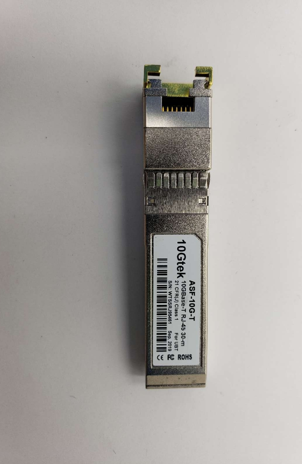 10Gtek ASF-10G-T 10GBase-T SFP+ RJ-45 30m Transceiver P/N: ASF-10G-T Tested