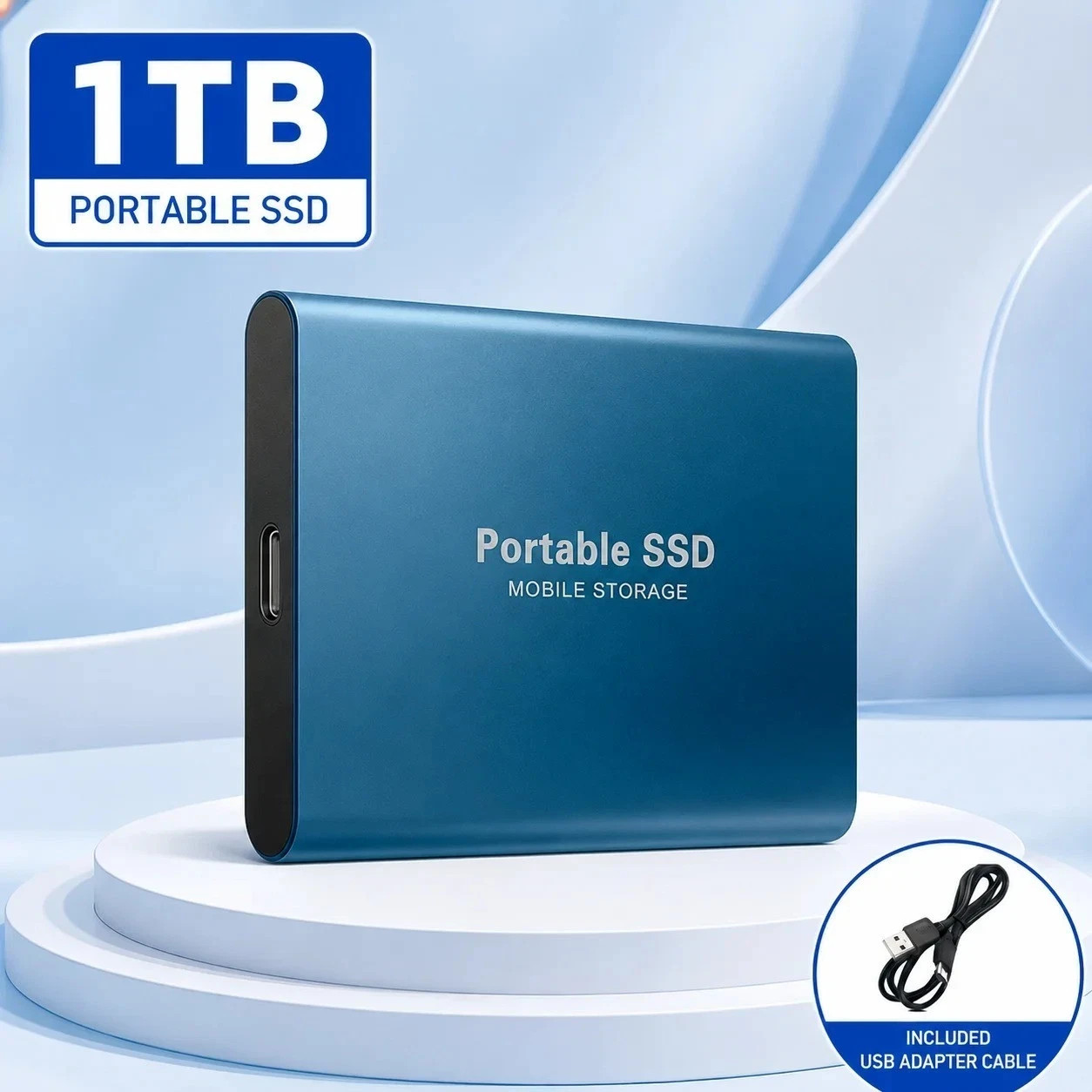 2TB 4TB 16TB Portable SSD Type-C External Hard Drive High Speed USB 3.1 Laptop