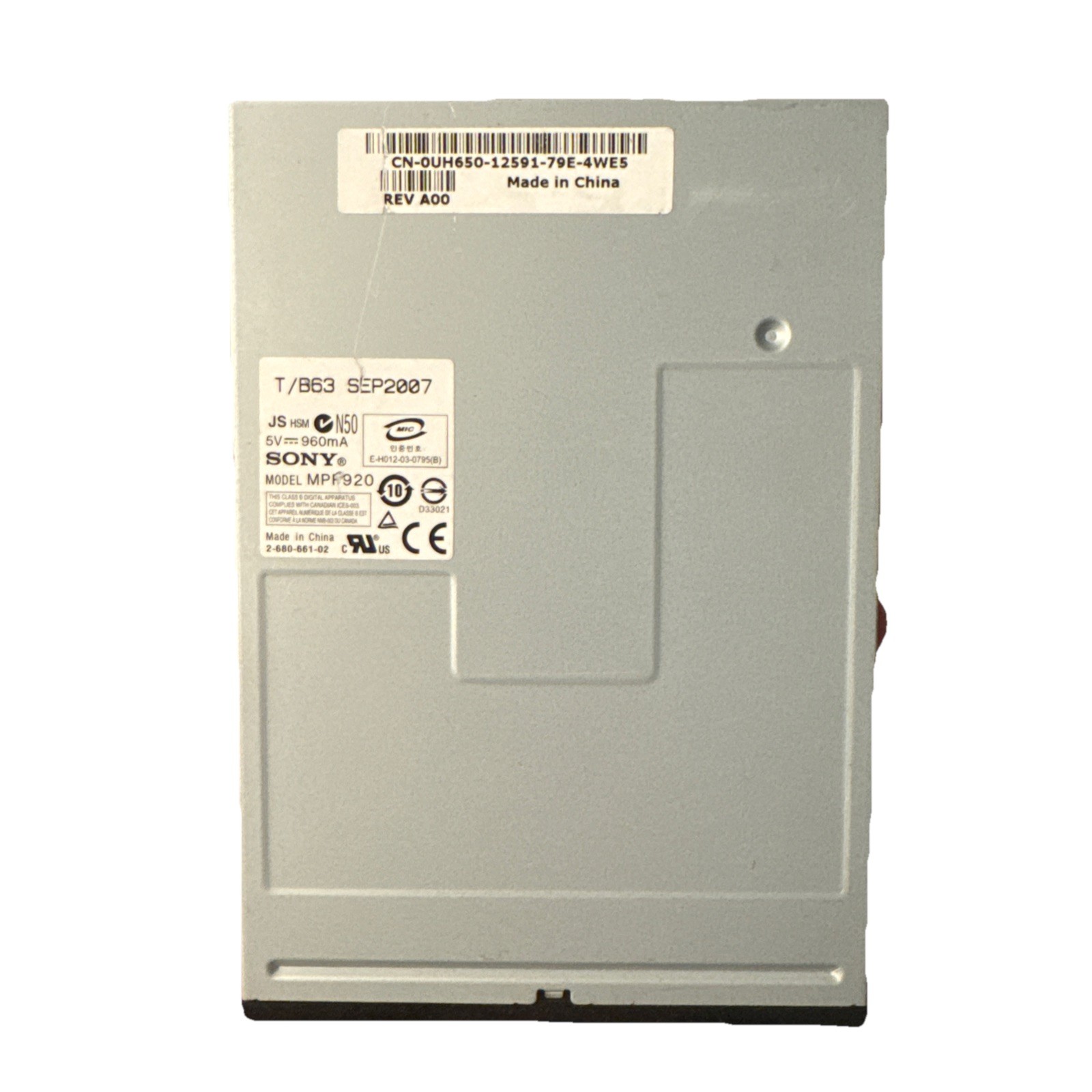SONY MPF920 Floppy Disk Drive 1.44MB 3.5" Disk 5VDC 960mA MPF 920