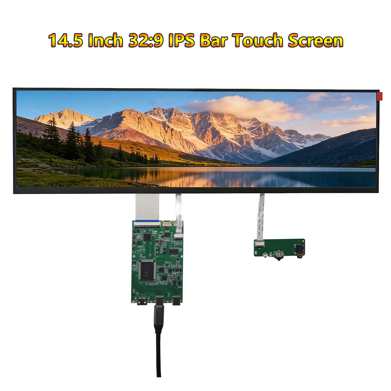 14.5 Inch 2.5K IPS Touch Monitor 32:9 2560x720 MIPI Industrial Bar Display