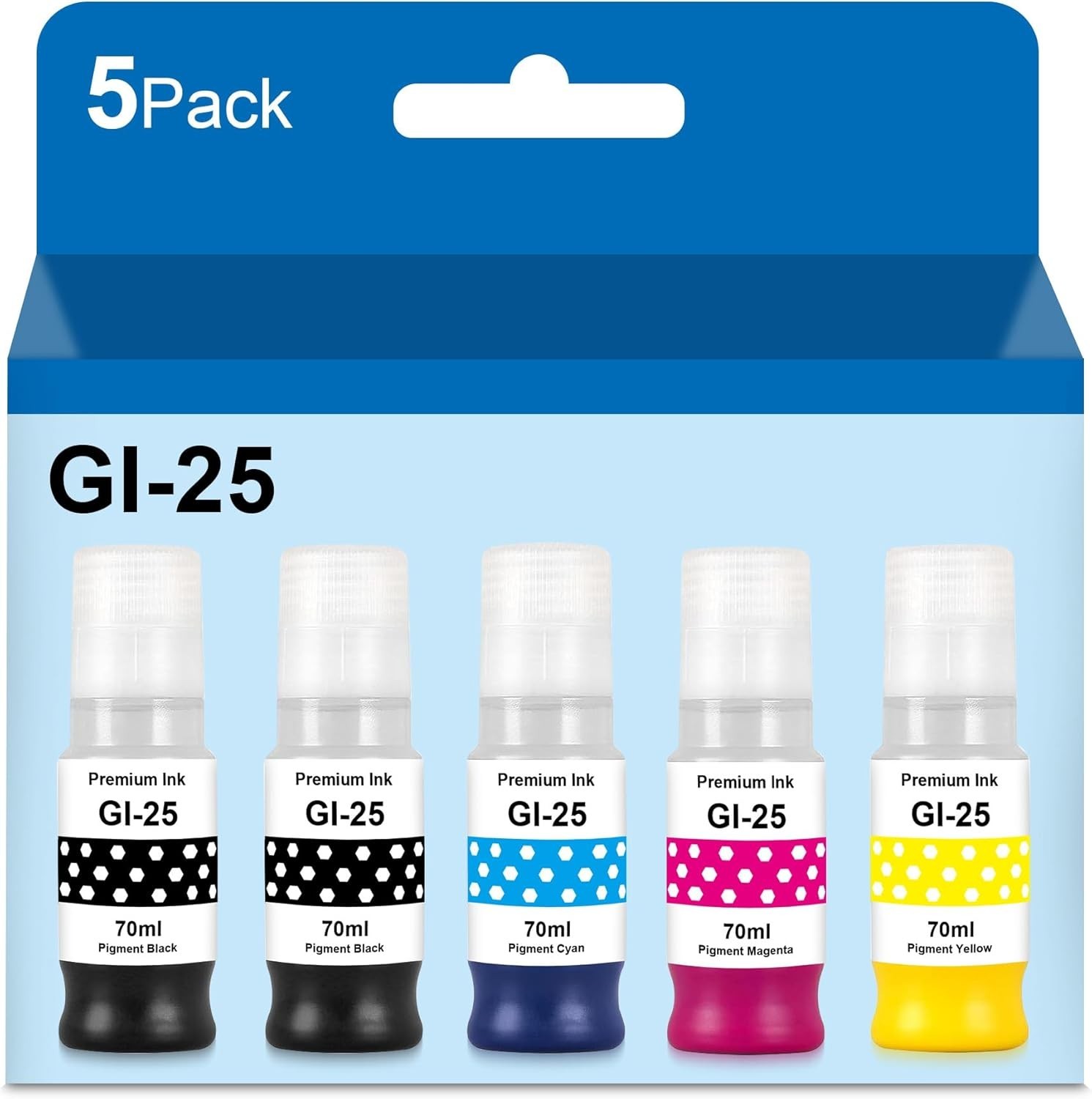 Compatible GI-25 Ink Bottles Refill Set Replacement for Canon GI 25 GI25 Ink