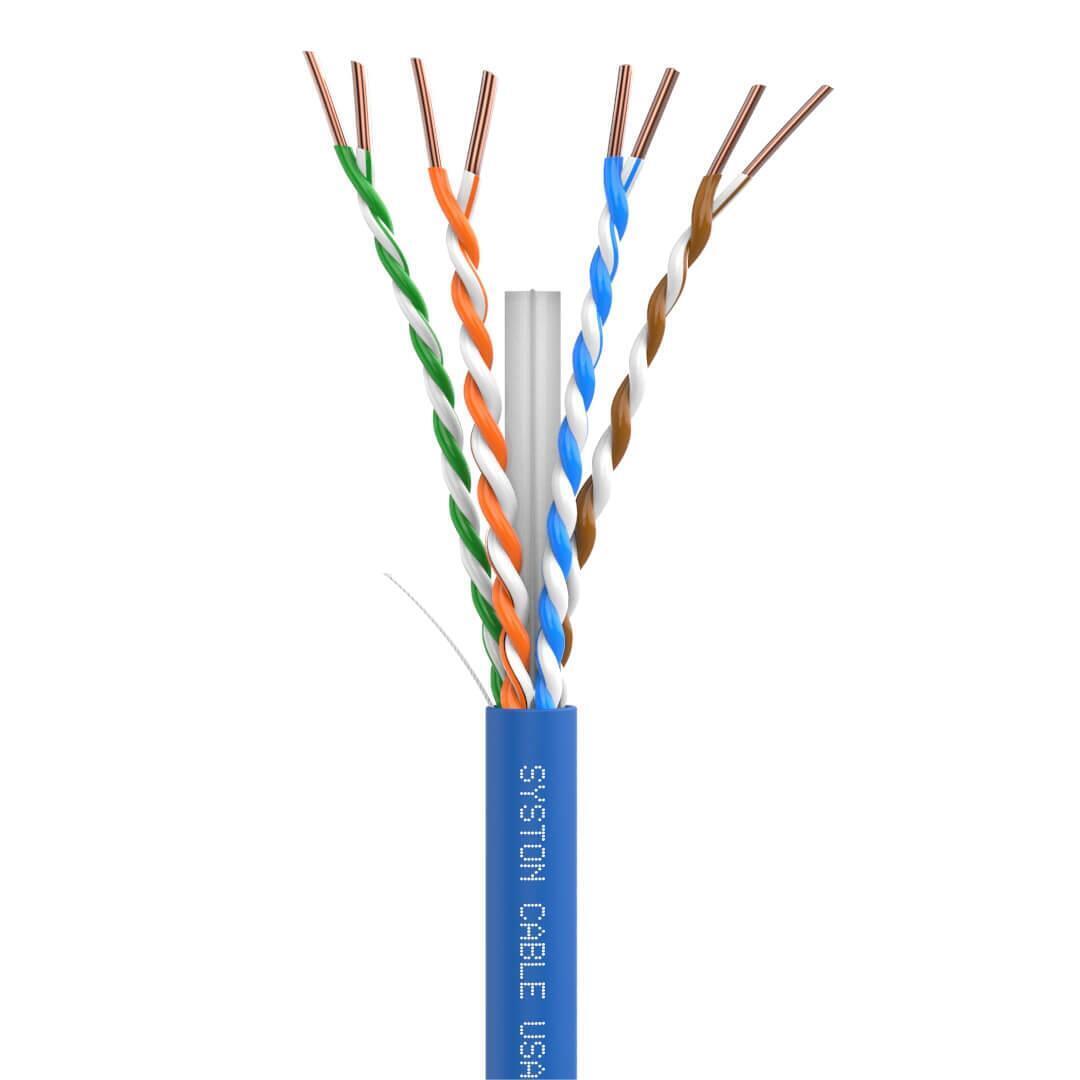 Syston Cat 6A+ Bulk Ethernet Cable 700 MHz 23 AWG 4 pr UTP Solid Copper Wire-CMR