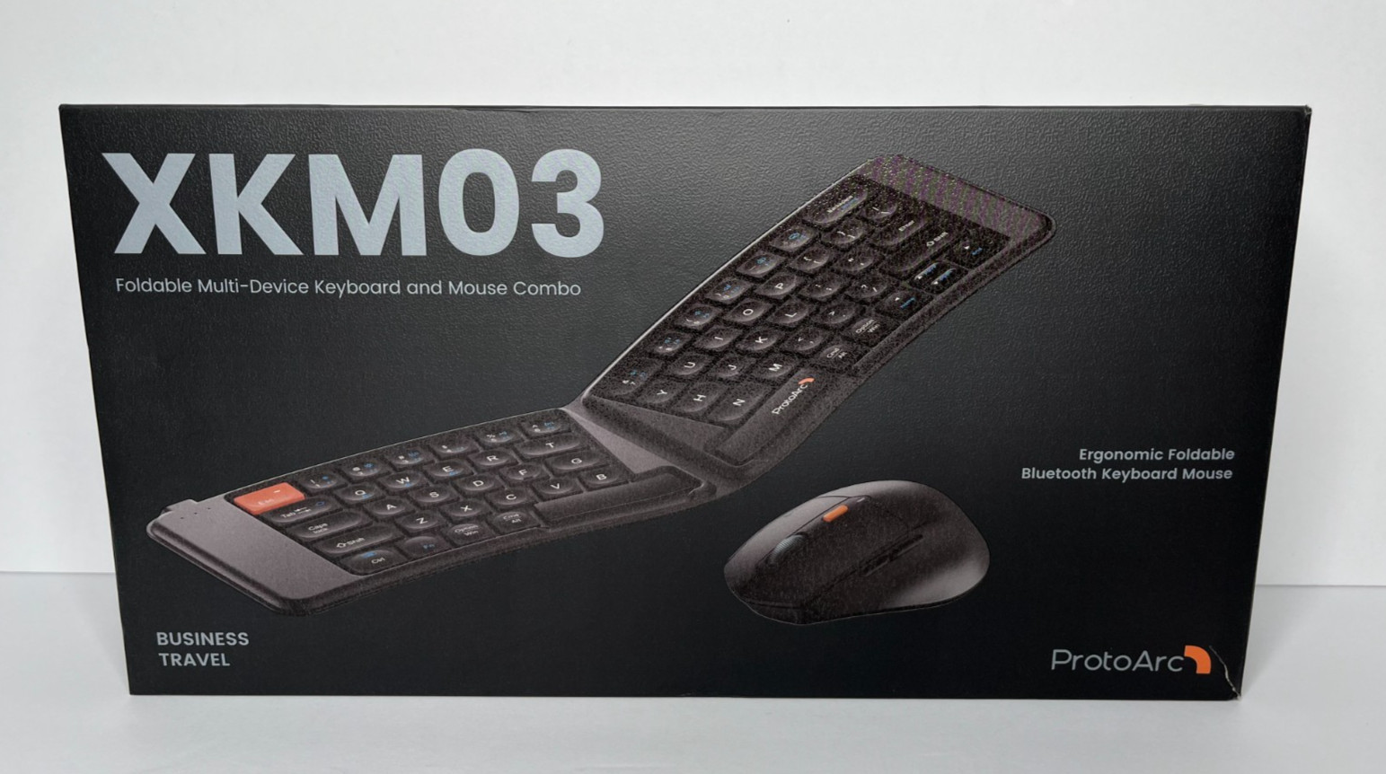 ProtoArc Foldable Keyboard & Mouse, XKM03 Folding Bluetooth Computer Keyboard