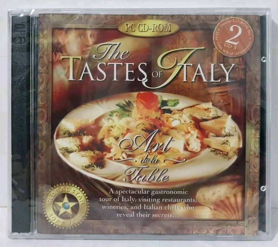 Art de la Table The Tastes of Italy PC CD-Rom (2 CD Set) *NEW*