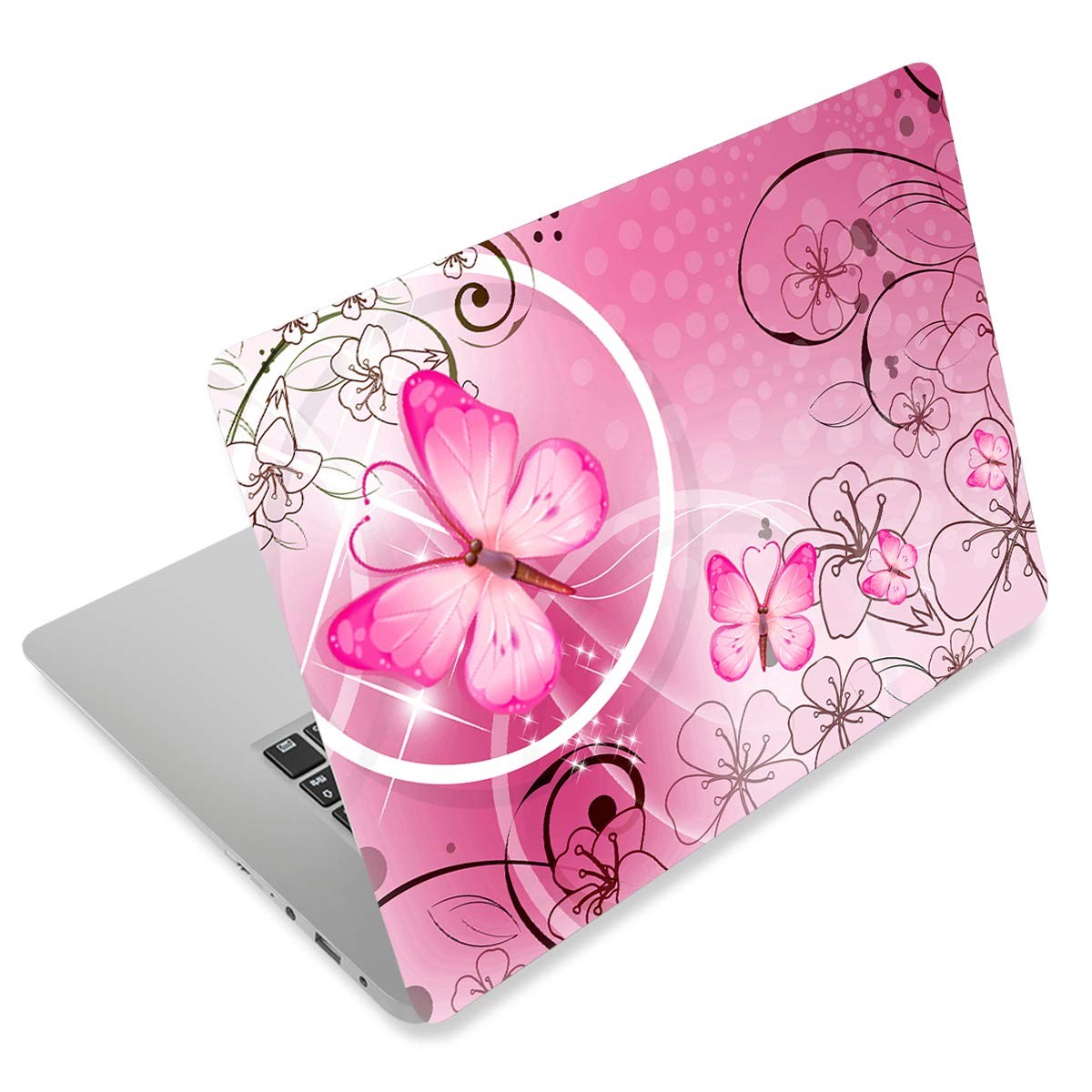 Pink Butterfly11.6 13 13.3 14 15 15.6 inches 14.6 x 10.6 inches, FY-NEK-009