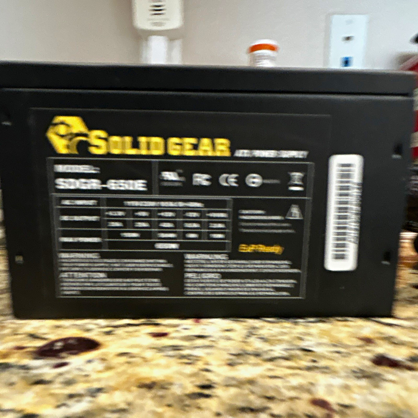 Solid Gear SDGR-650E 650W ATX Power Supply Non-Modular Black