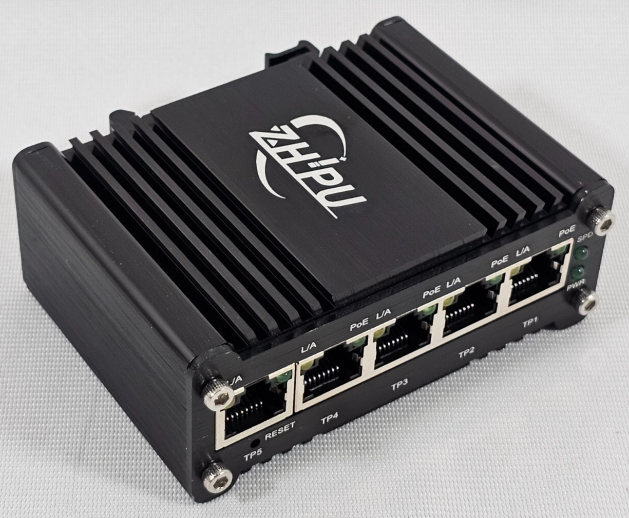 PoE+ Switch 5 Port Managed Gigabit Ethernet Hardened Industrial 12-48V 120W Din