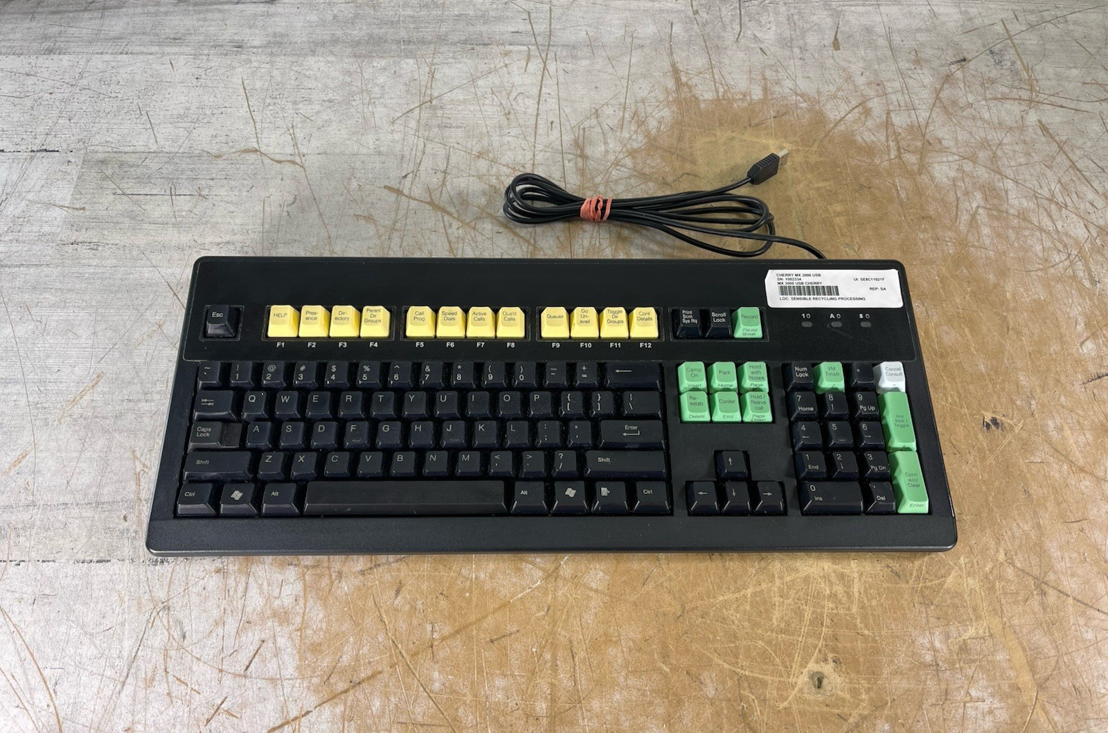 CHERRY MX 3000 USB MECHANICAL LINEAR KEYBOARD - READ DESCRIPTION