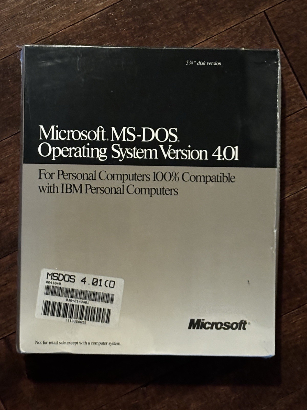 Microsoft MS-DOS 4.01 Complete Retail Box 5.25" Floppy Disks *NEW & SEALED*