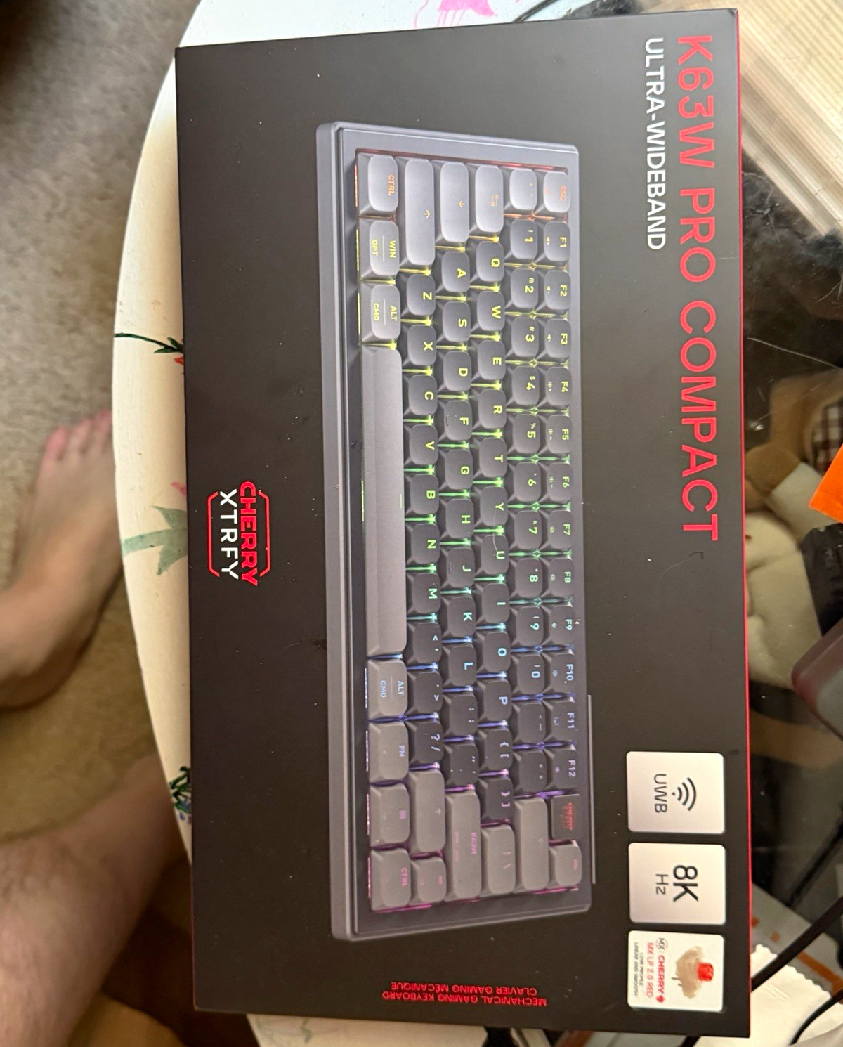CHERRY XTRFY K63W Pro Compact UWB Wireless Mechanical RGB Keyboard Black