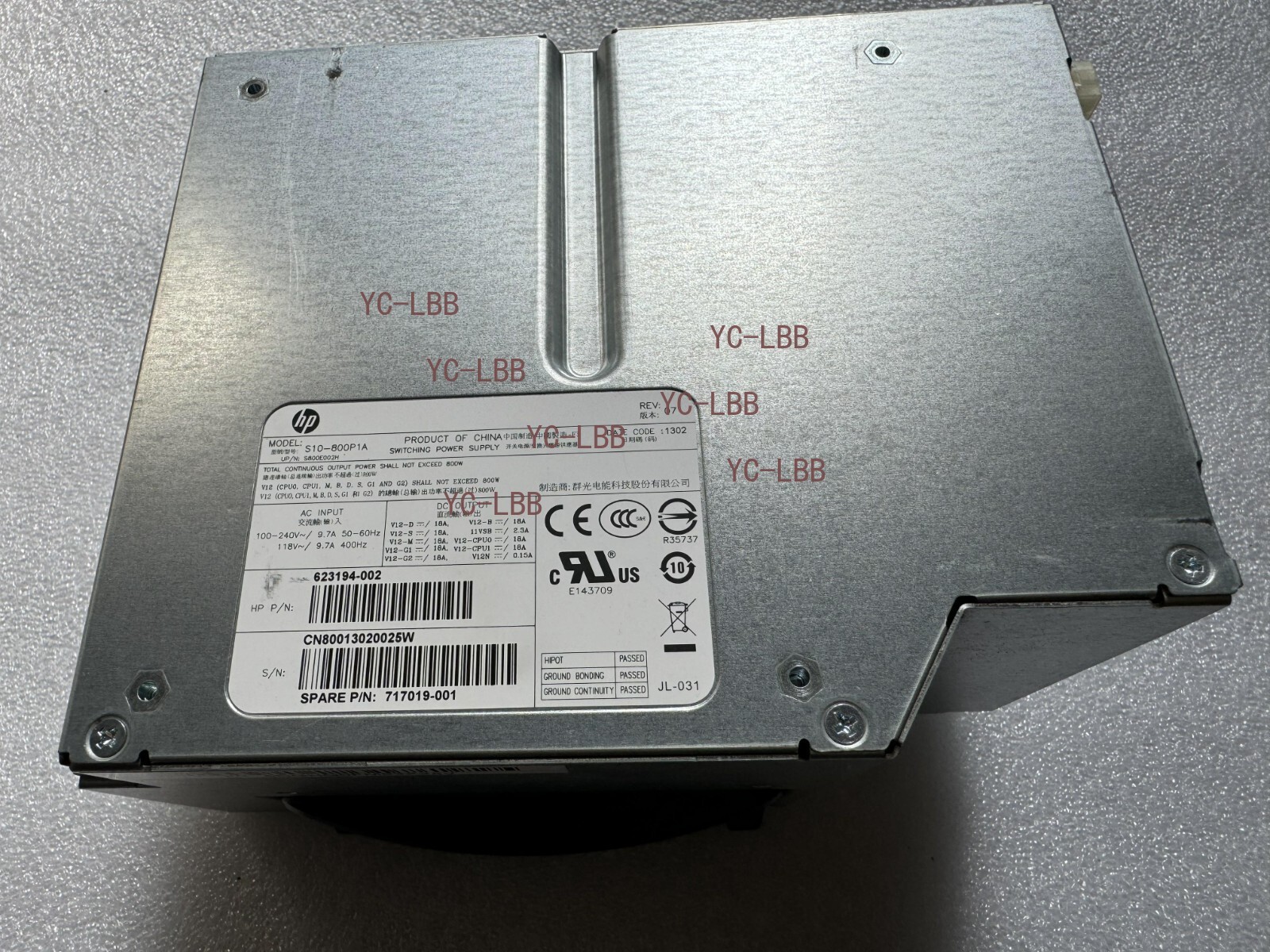 NEW HP Z620 Workstation 800W Power Supply Unit 623194-002 717019-001