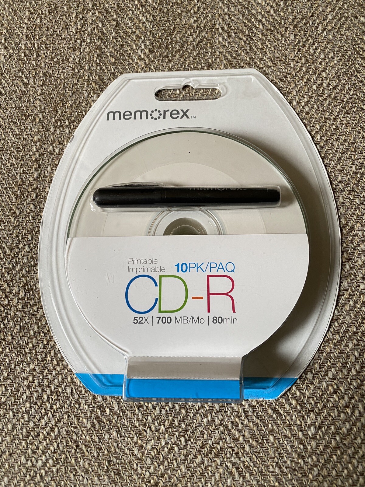 Memorex 10 Pack CD-R 52X 700MB 80 Min Sealed with Bonus CD Marker Brand New
