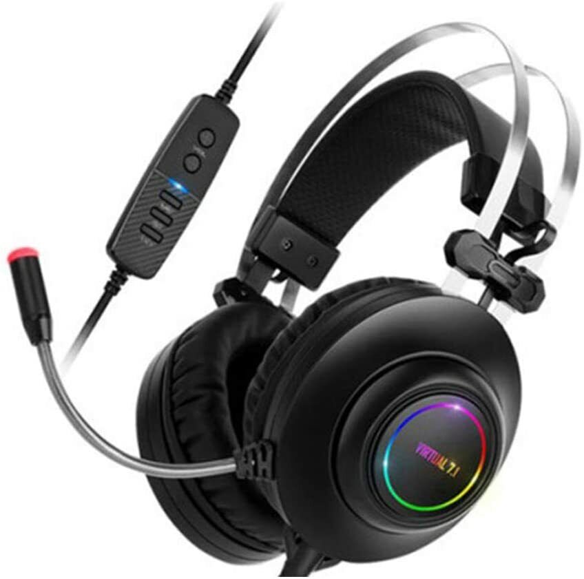 ABKO Hacker N550 RGB LED Gaming Stereo Headset Wired Gaming Bass Over-Ear Headph