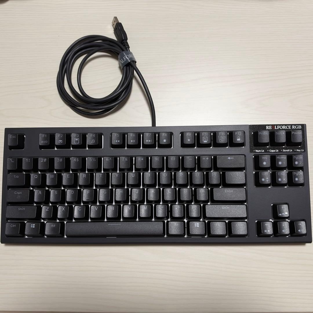 REALFORCE RGB R2TLA-US4G-BK Gaming Keyboard good condition black computer Japan