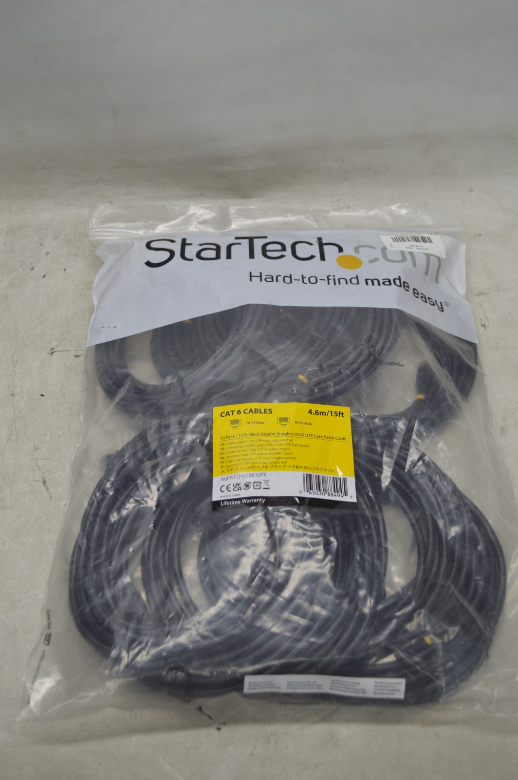 StarTech CAT 6 CABLES 15 FT 10 PACK