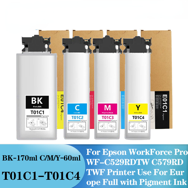 T01C1 -T01C4 T01C Ink Pack For Epson WorkForce Pro WF-C529RDTW C579RDTWF Printer