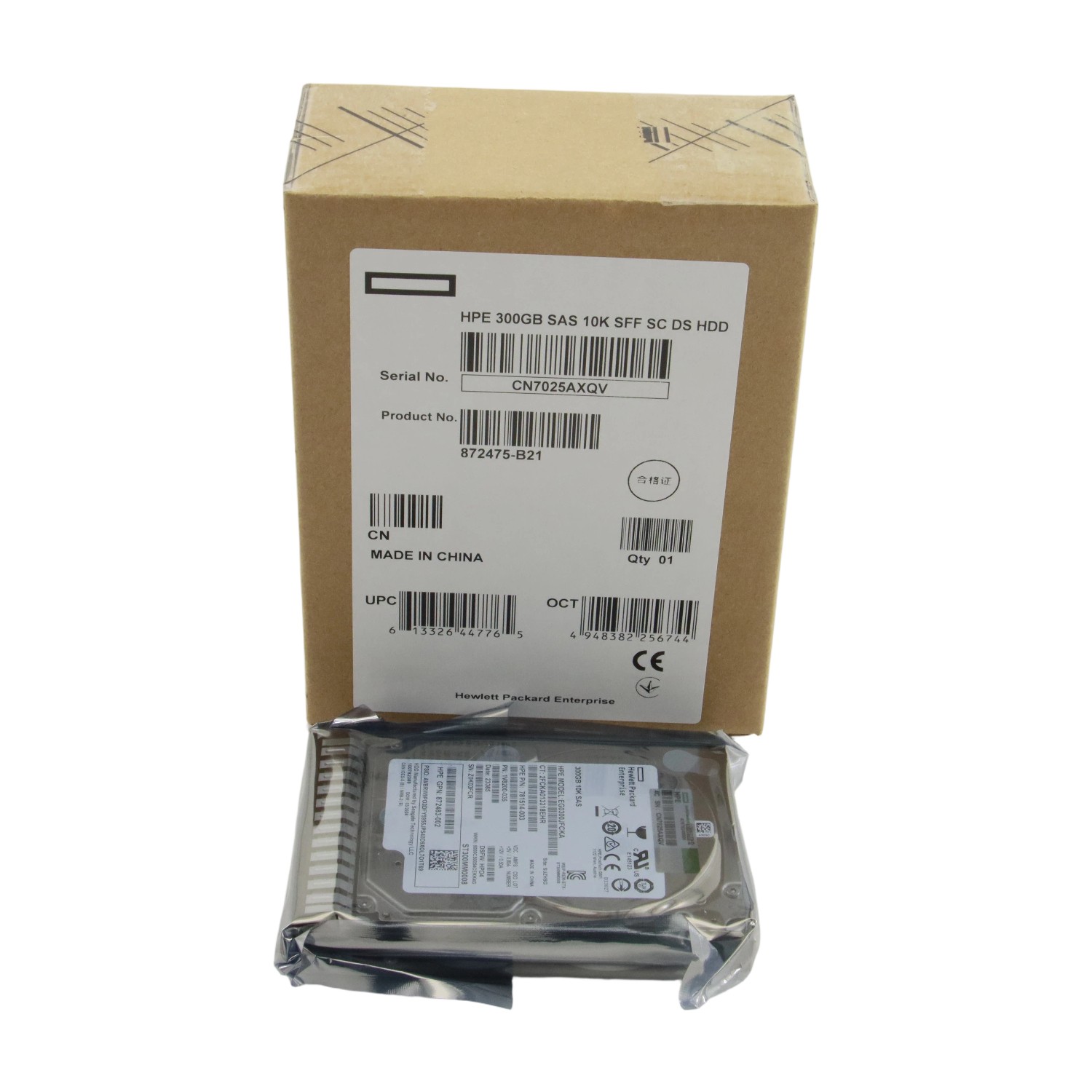 HPE 872475-B21 300GB 10K 12G SFF SAS SC DS HARD DRIVE 872735-001 NEW