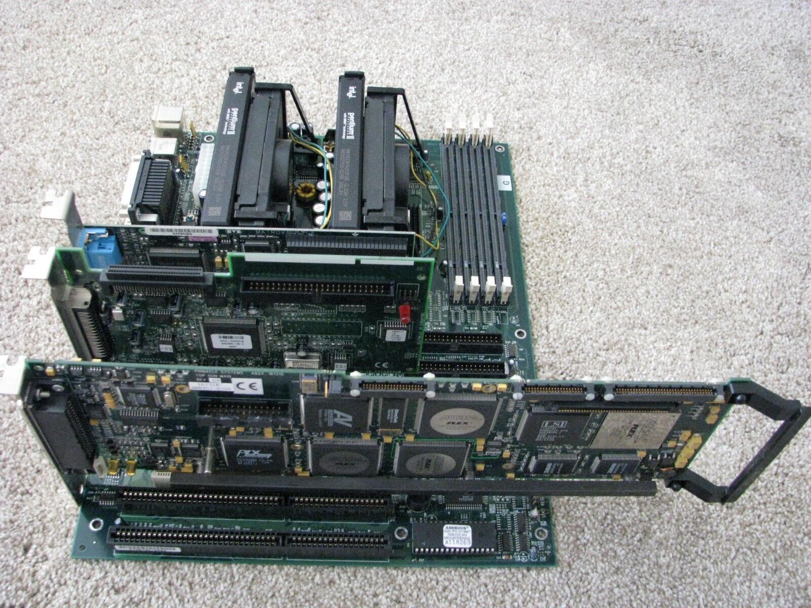 VINTAGE MOTHER BOARD TYAN S1832D With Dual CPU and Accessory Cards