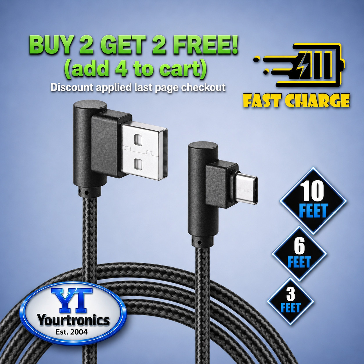 90 Degree Right Angle USB-C Cable Charger For Galaxy A13 A14 A15 A53 A54 A34 5G