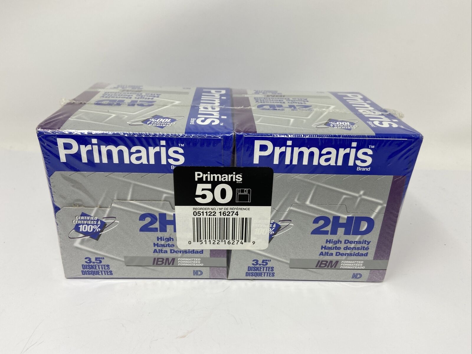 50 Vintage Primaris 2HD High Density Floppy Disks 3.5