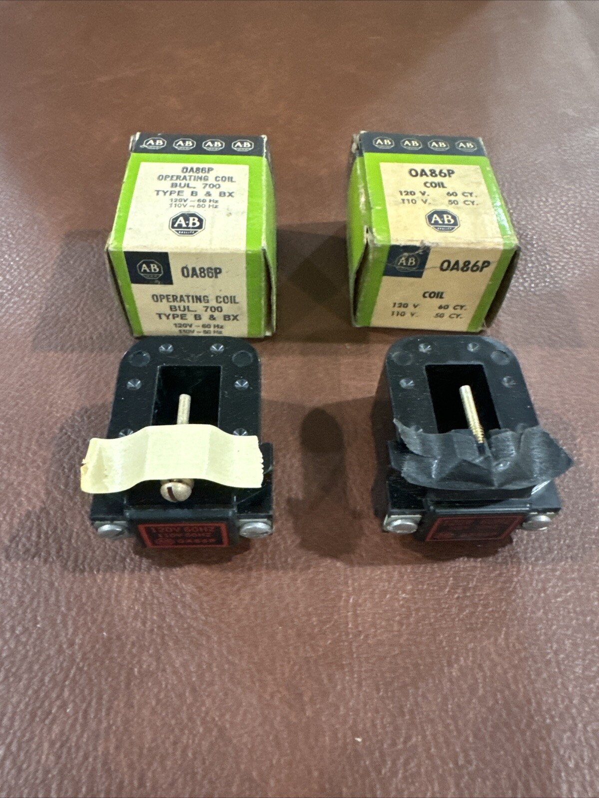 2x ALLEN BRADLEY OA86P COILS 110-120V 50/60HZ #GLB-2-7