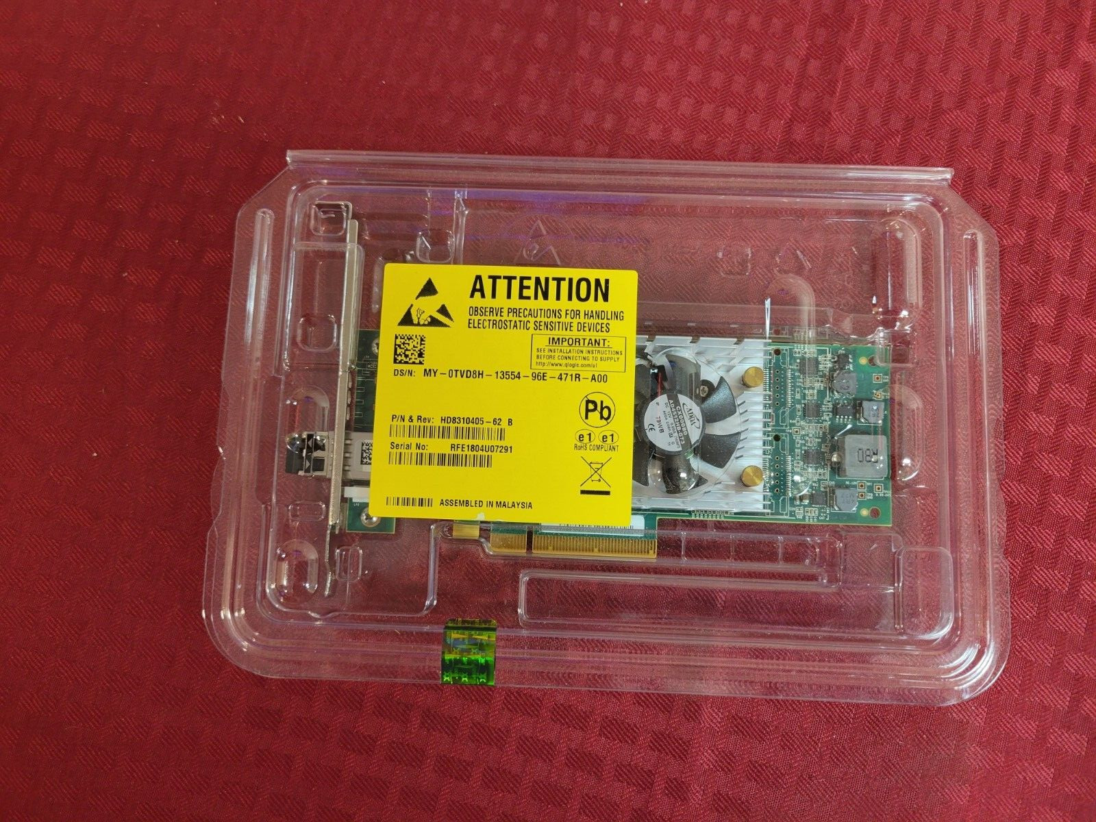 NEW SEALED Dell Qlogic QLE2660-DEL 16Gb FC Fibre Channel PCIe HBA Adapter TVD8H