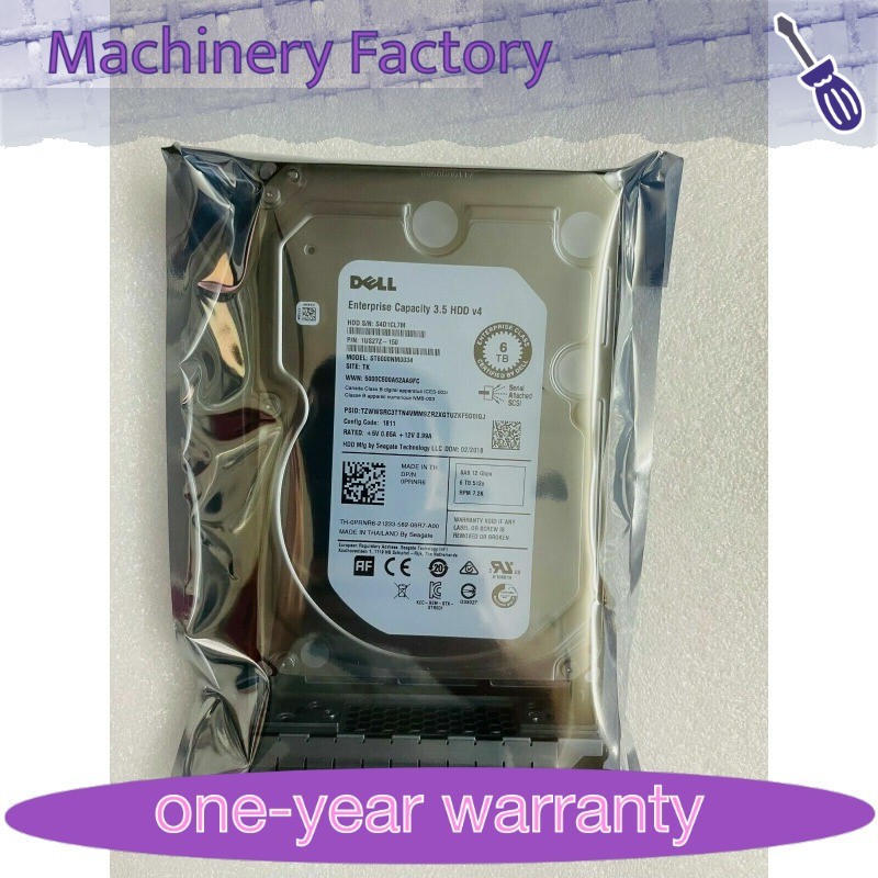 New Dell PRNR6 0PRNR6 6TB 12G 7.2K 3.5 SAS Hard Drive T6000NM0034 HDD W/ Tray