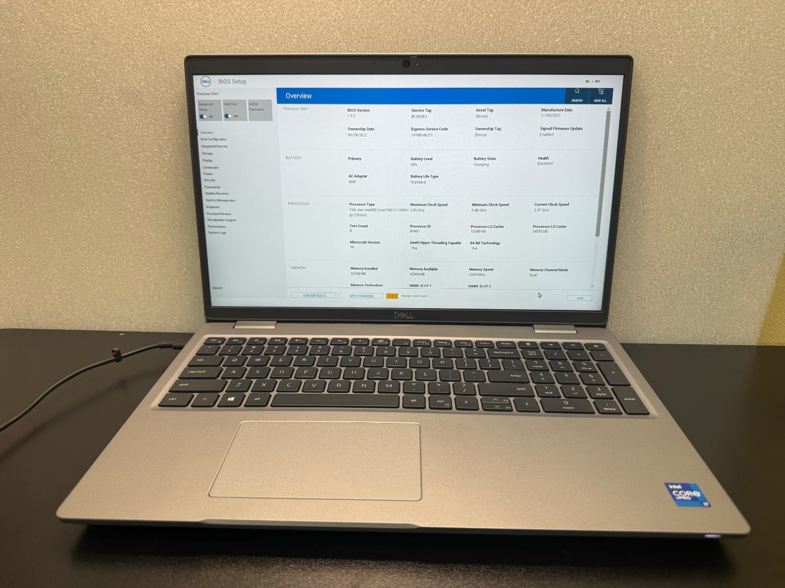 Dell Latitude 3561 15.6" i7-11850H 32GB 512GB SSD Win 11 Pro