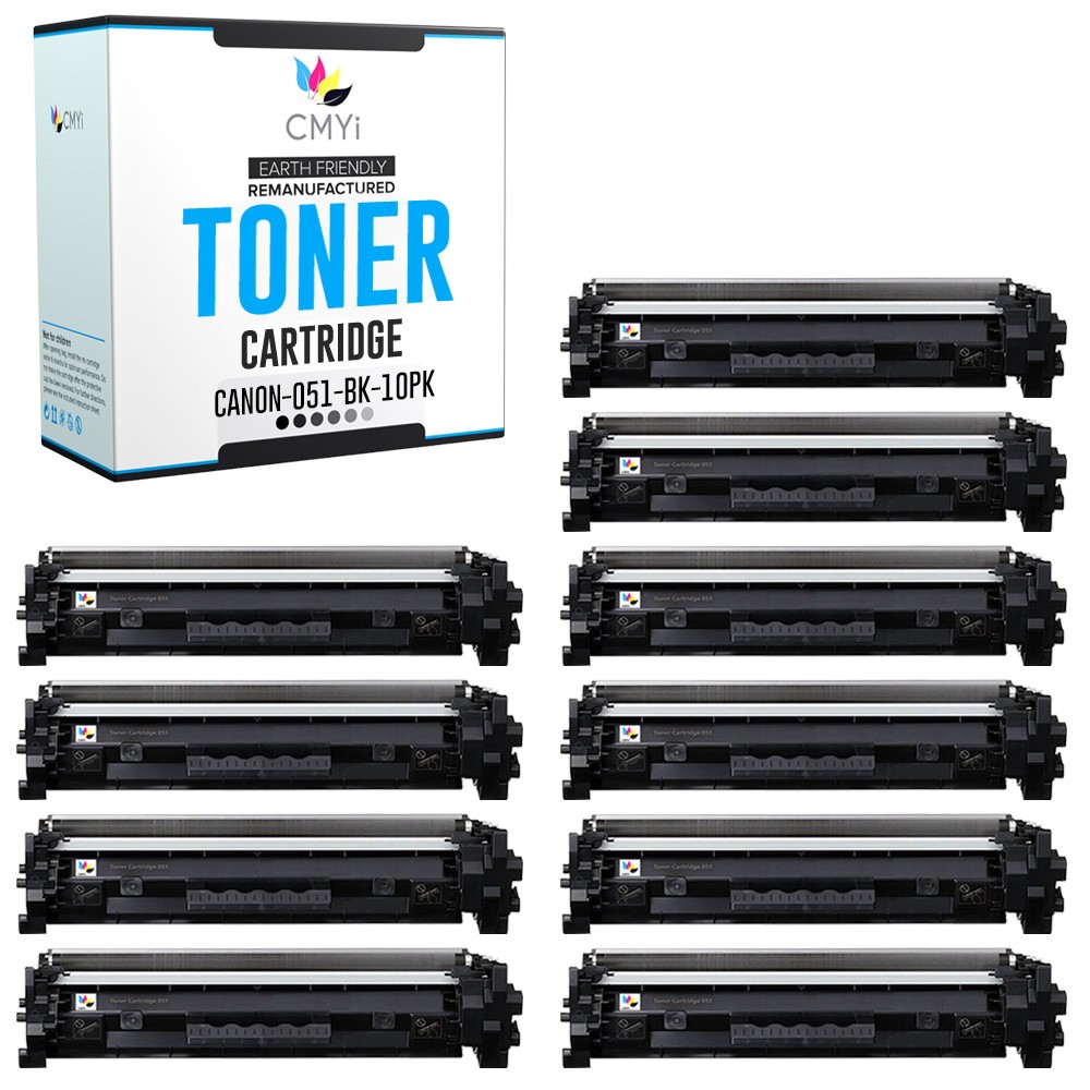 CMYi 10PK Replacement 051 Combo Pack Toner for Canon imageCLASS LBP162dw MF264dw