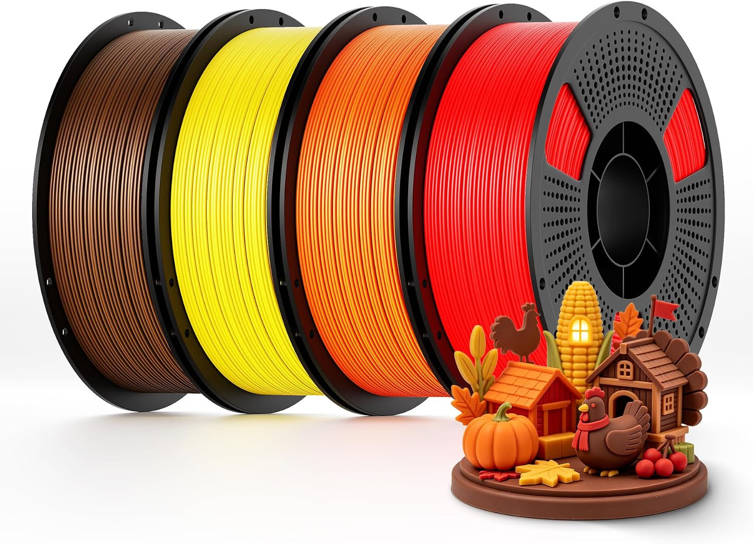 4Kg Elite PLA+ 3D Printer Filament Bundle, High Speed PLA+ 1.75Mm
