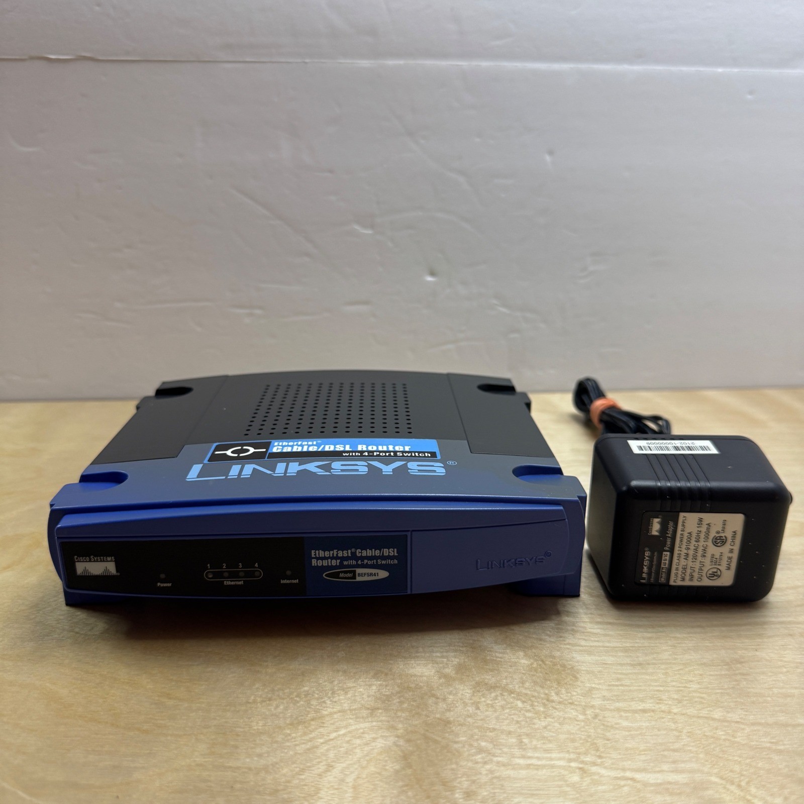 Linksys BEFSR41 v4 EtherFast Cable DSL Router with 4-Port Switch Blue Wired