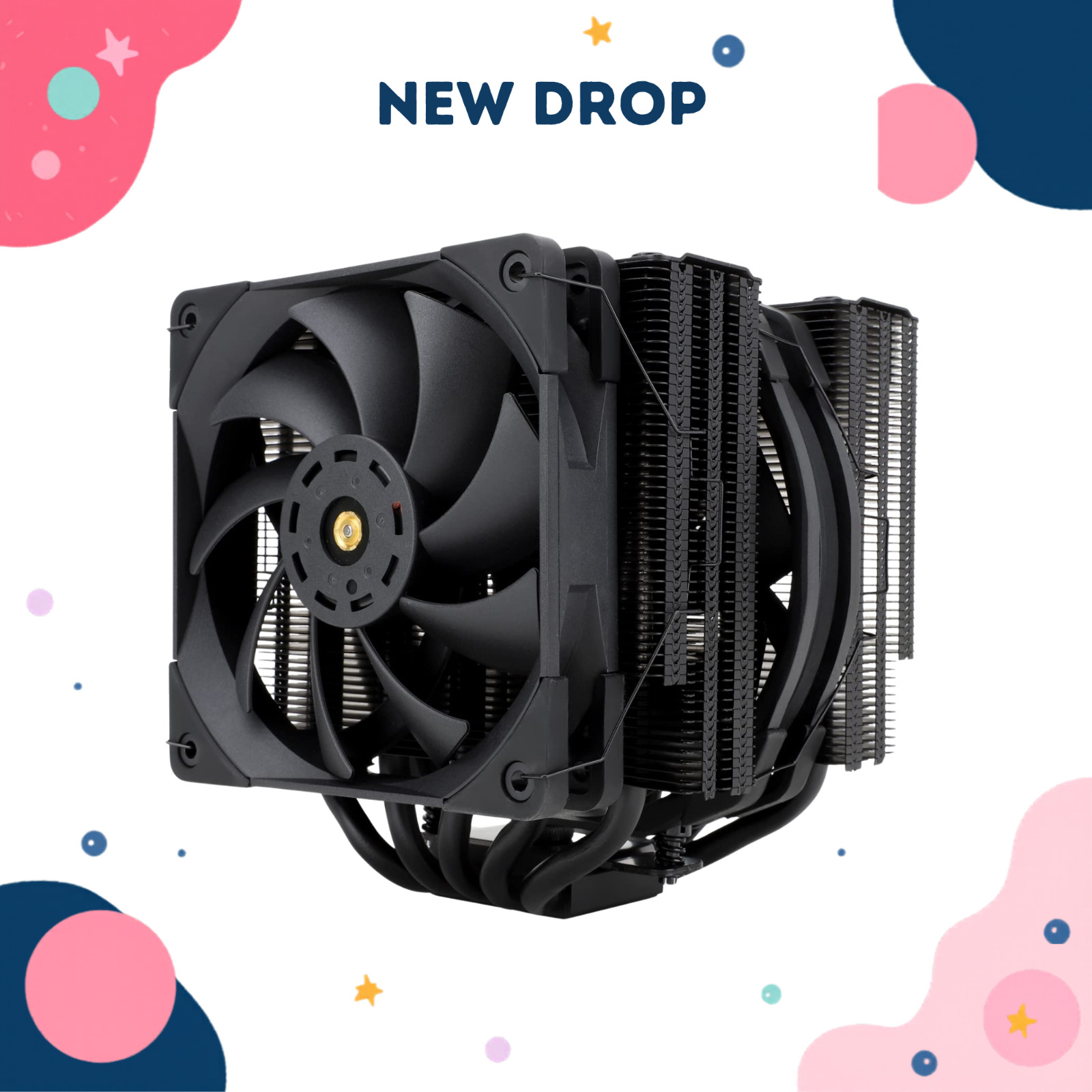 Dual Tower CPU Air Cooler 5 Heat Pipe PWM Fan AM4 AM5 LGA 1700